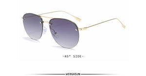 WERGASUN Classic Pilot Sunglasses Women  Brand Designer Glasses Elegant Mirror Aviation Sun Glasses Men Metal Frame Oculos