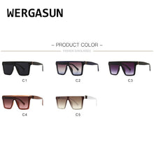 Load image into Gallery viewer, WERGASUN Classic Vintage Square Sunglasses Woman Oversized Sunglasses Woman/Men Retro Sunglasses Lentes De Sol
