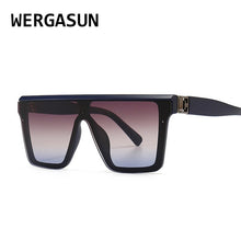 Load image into Gallery viewer, WERGASUN Classic Vintage Square Sunglasses Woman Oversized Sunglasses Woman/Men Retro Sunglasses Lentes De Sol