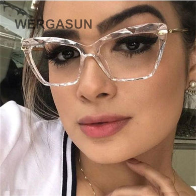 WERGASUN Square Glasses Frames Women Trending Styles Brand Optical Computer Glasses Oculos De Grau Feminino