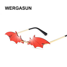 Load image into Gallery viewer, WERGASUN The bat shape Sunglasses Women Brand Designer Vintage Cat Eye Black Sun Glasses Female Lady UV400 Oculos