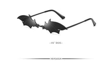 Load image into Gallery viewer, WERGASUN The bat shape Sunglasses Women Brand Designer Vintage Cat Eye Black Sun Glasses Female Lady UV400 Oculos