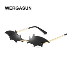 Load image into Gallery viewer, WERGASUN The bat shape Sunglasses Women Brand Designer Vintage Cat Eye Black Sun Glasses Female Lady UV400 Oculos