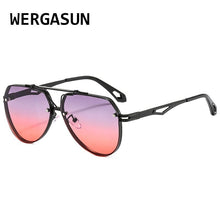 Load image into Gallery viewer, WERGASUN Vintage Round Metal Sunglasses Men Driving Black Retro Mirror Sun Glasses Lady Shade Sunglasses UV400 Oculos De Sol