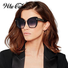 Carica l&#39;immagine nel visualizzatore di Gallery, CHI CUTIE 2022 Mezza Cornice Tom Occhiali Da Sole Senza Montatura Donne Uomini Del Progettista di Marca Femminile di Grandi Dimensioni Occhiali Da Sole Quadrati CE Shades OM694 