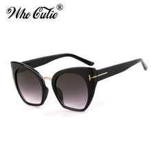 Load image into Gallery viewer, WHO CUTIE 2023 Half Frame Tom Rimless Sunglasses Women Men Brand Designer Female Oversized Square Sun Glasses CE Shades OM694