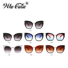 Load image into Gallery viewer, WHO CUTIE 2023 Half Frame Tom Rimless Sunglasses Women Men Brand Designer Female Oversized Square Sun Glasses CE Shades OM694
