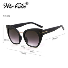 Load image into Gallery viewer, WHO CUTIE 2023 Half Frame Tom Rimless Sunglasses Women Men Brand Designer Female Oversized Square Sun Glasses CE Shades OM694