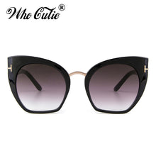 Load image into Gallery viewer, WHO CUTIE 2023 Half Frame Tom Rimless Sunglasses Women Men Brand Designer Female Oversized Square Sun Glasses CE Shades OM694