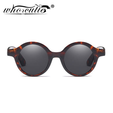 WHO CUTIE 2023 Vintage Small Round Sunglasses 90s Women Brand Designer Sun Glasses Tortoiseshell Leopard Frame Circle Lens 469B