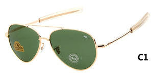 WHO CUTIE American Optical Sunglasses Men Brand Designer  Gold Frame Sunnies AO Pilot Sun Glasses Male Shades OM288