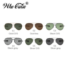 Load image into Gallery viewer, WHO CUTIE American Optical Sunglasses Men Brand Designer  Gold Frame Sunnies AO Pilot Sun Glasses Male Shades OM288