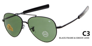 WHO CUTIE American Optical Sunglasses Men Brand Designer  Gold Frame Sunnies AO Pilot Sun Glasses Male Shades OM288