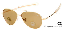 Load image into Gallery viewer, WHO CUTIE American Optical Sunglasses Men Brand Designer  Gold Frame Sunnies AO Pilot Sun Glasses Male Shades OM288