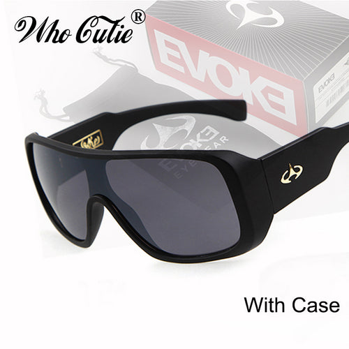 WHO CUTIE Brand EVOKE Sunglasses 2023 Men Classic ONE PIECE Square Driving Sun Glasses Shades with Box Male Designer Oculos M283