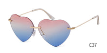Load image into Gallery viewer, WHO CUTIE Red Heart Shaped Rimless Sunglasses Women 2023 Brand Design Frameless Cat Eye Sun Glasses Shades Female S376