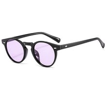 Load image into Gallery viewer, WHO CUTIE  Vintage Round Sunglasses Men Women Brand Design Rivet Frame Purple Lens Retro Circle Sun Glasses Shades S292