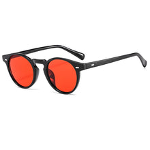 Load image into Gallery viewer, WHO CUTIE  Vintage Round Sunglasses Men Women Brand Design Rivet Frame Purple Lens Retro Circle Sun Glasses Shades S292