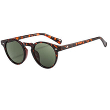 Load image into Gallery viewer, WHO CUTIE  Vintage Round Sunglasses Men Women Brand Design Rivet Frame Purple Lens Retro Circle Sun Glasses Shades S292