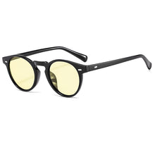Load image into Gallery viewer, WHO CUTIE  Vintage Round Sunglasses Men Women Brand Design Rivet Frame Purple Lens Retro Circle Sun Glasses Shades S292
