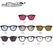 Load image into Gallery viewer, WHO CUTIE Vintage Square Sunglasses Women Brand Design Rivet Frame Red Lens Retro Acetate Sun Glasses Shades Men S380