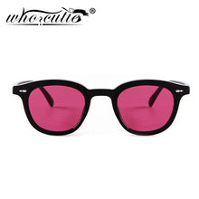 Load image into Gallery viewer, WHO CUTIE Vintage Square Sunglasses Women Brand Design Rivet Frame Red Lens Retro Acetate Sun Glasses Shades Men S380