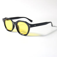 Load image into Gallery viewer, WHO CUTIE Trendy Square Rectangle Sunglasses Vintage Women Brand Design Green Frame Yellow Lens Sun Glasses Men Shades UV400
