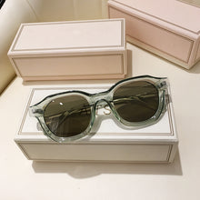 Load image into Gallery viewer, WHO CUTIE Trendy Square Rectangle Sunglasses Vintage Women Brand Design Green Frame Yellow Lens Sun Glasses Men Shades UV400