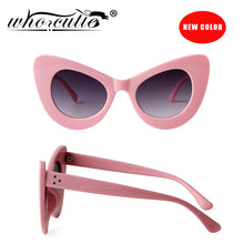 Load image into Gallery viewer, WHO CUTIE Peak Cat Eye Sunglasses Women Brand Designer 90S Vintage Thick White Frame Cateye Lady Sun Glasses Shades OM499B