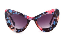 Load image into Gallery viewer, WHO CUTIE Peak Cat Eye Sunglasses Women Brand Designer 90S Vintage Thick White Frame Cateye Lady Sun Glasses Shades OM499B