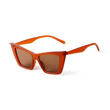 Load image into Gallery viewer, WHO CUTIE Square Cat Eye Sunglasses Women 2023 Brand Design Leopard Cateye Frame 80s 90S Trendy Stylish Sun Glasses Shades S347