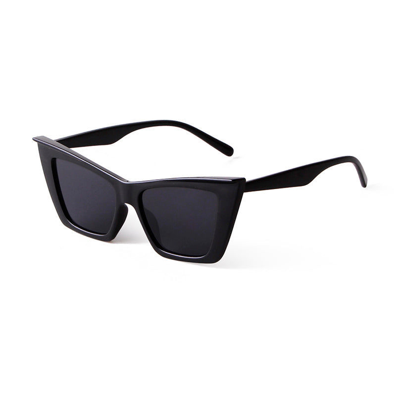 WHO CUTIE Square Cat Eye Sunglasses Women 2023 Brand Design Leopard Cateye Frame 80s 90S Trendy Stylish Sun Glasses Shades S347