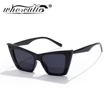 Load image into Gallery viewer, WHO CUTIE Square Cat Eye Sunglasses Women 2023 Brand Design Leopard Cateye Frame 80s 90S Trendy Stylish Sun Glasses Shades S347