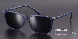 WHO CUTIE TR90 Sunglasses Men Polarized Sunnies UV400 Lens 2023 Brand Design Rectangular Male Sun Glasses for Driving S023