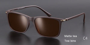WHO CUTIE TR90 Sunglasses Men Polarized Sunnies UV400 Lens 2023 Brand Design Rectangular Male Sun Glasses for Driving S023
