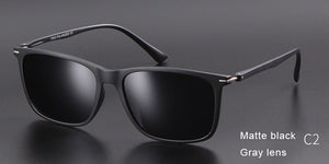 WHO CUTIE TR90 Sunglasses Men Polarized Sunnies UV400 Lens 2023 Brand Design Rectangular Male Sun Glasses for Driving S023