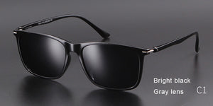 WHO CUTIE TR90 Sunglasses Men Polarized Sunnies UV400 Lens 2023 Brand Design Rectangular Male Sun Glasses for Driving S023