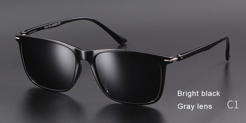 WHO CUTIE TR90 Sunglasses Men Polarized Sunnies UV400 Lens 2023 Brand Design Rectangular Male Sun Glasses for Driving S023