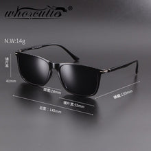 Load image into Gallery viewer, WHO CUTIE TR90 Sunglasses Men Polarized Sunnies UV400 Lens 2023 Brand Design Rectangular Male Sun Glasses for Driving S023