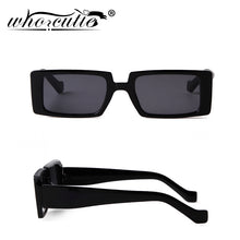 Load image into Gallery viewer, WHO CUTIE Trendy Rectangle Sunglasses Women 2023 Brand Design Black Thick Frame 90s Cool Sun Glasses Shades Female S186B