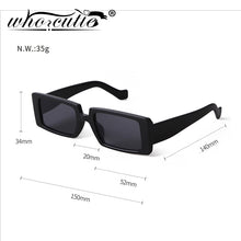 Load image into Gallery viewer, WHO CUTIE Trendy Rectangle Sunglasses Women 2023 Brand Design Black Thick Frame 90s Cool Sun Glasses Shades Female S186B