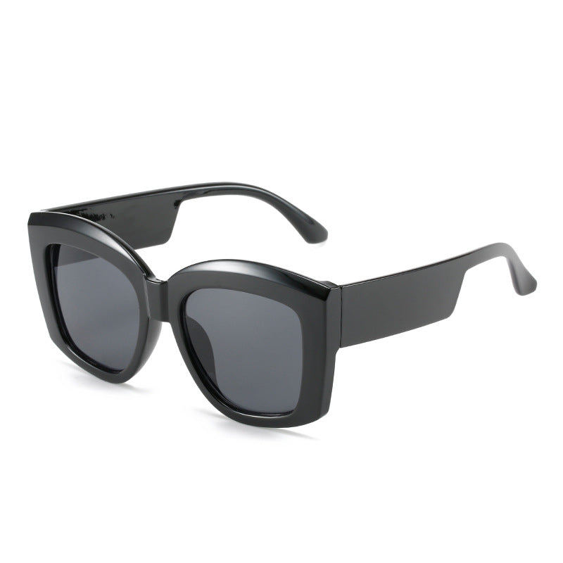 WHO CUTIE Trendy Square Green Oversized Sunglasses Women 2023 Retro Decor Acrylic Shade Eyewear Big Purple Men Sun Glasses UV400