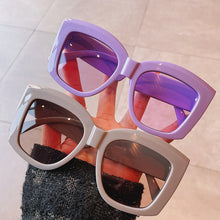 Load image into Gallery viewer, WHO CUTIE Trendy Square Green Oversized Sunglasses Women 2023 Retro Decor Acrylic Shade Eyewear Big Purple Men Sun Glasses UV400