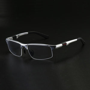 WIHODA Aluminum Magnesium Sportss Men's Glasses Frames , Outdoor AL-MG Spring Hinge Eyeglasses Glass Frame for Myopia F3121