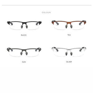 WIHODA Aluminum Magnesium Sportss Men's Glasses Frames , Outdoor AL-MG Spring Hinge Eyeglasses Glass Frame for Myopia F3121