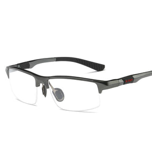 WIHODA Aluminum Magnesium Sportss Men's Glasses Frames , Outdoor AL-MG Spring Hinge Eyeglasses Glass Frame for Myopia F3121