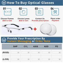 Load image into Gallery viewer, WIHODA Aluminum Magnesium Sportss Men&#39;s Glasses Frames , Outdoor AL-MG Spring Hinge Eyeglasses Glass Frame for Myopia F3121