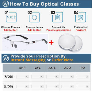 WIHODA Aluminum Magnesium Sportss Men's Glasses Frames , Outdoor AL-MG Spring Hinge Eyeglasses Glass Frame for Myopia F3121