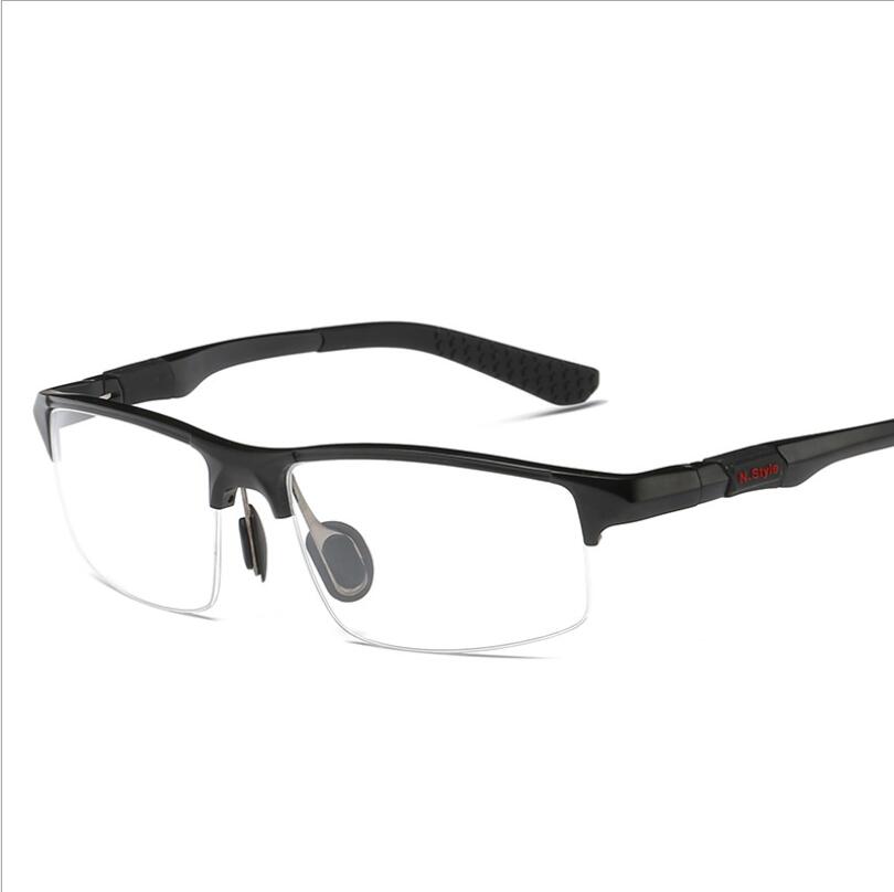 WIHODA Aluminum Magnesium Sportss Men's Glasses Frames , Outdoor AL-MG Spring Hinge Eyeglasses Glass Frame for Myopia F3121