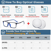 Load image into Gallery viewer, WIHODA Men&#39;s Pure Titanium+TR90 Full-Frame Glasses Frame ,Square Ultra-light Legs Elastic Paint Glass Frames for Myopia F8838